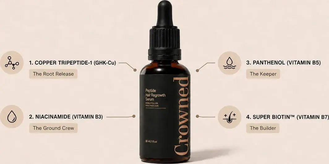 The four clinically-backed ingredients in Crowned
